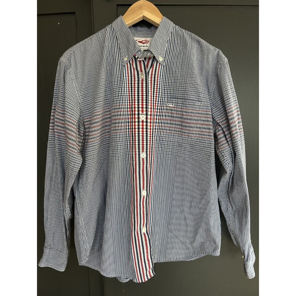 Roper Mens Large Button Down Blue Check Shirt